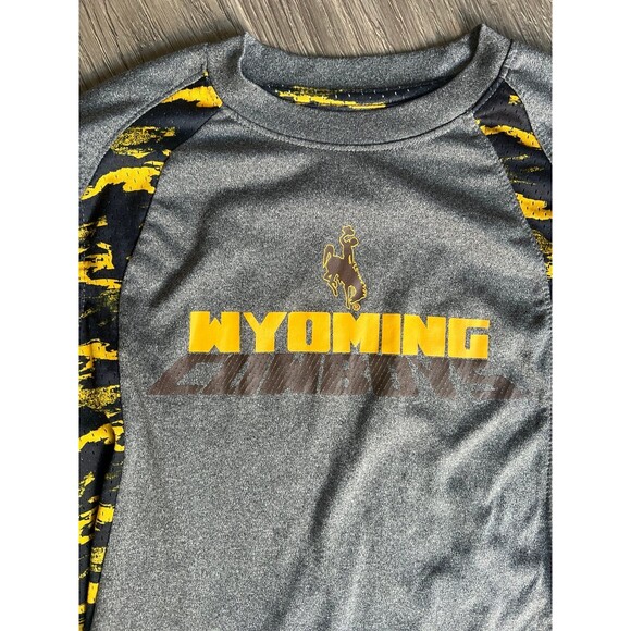 Wyoming Cowboys Bucking horse university of Wyoming Pokes size S-M long sleeve - Picture 2 of 3